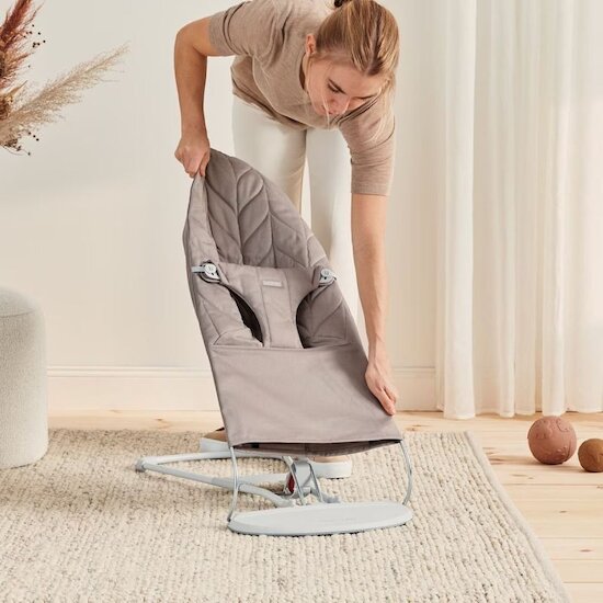 BabyBjörn Transat bébé bliss tissé Gris sable  BabyBjörn Transat bébé bliss tissé Gris sable