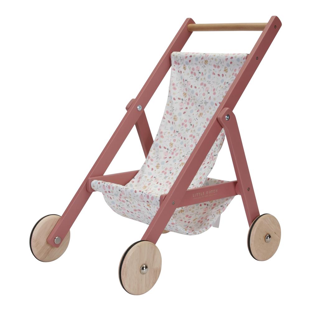 Poussette pour poupée en bois ROSE Little Dutch