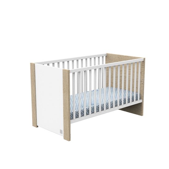 Sauthon Little big bed Antonin Chêne Noisette Et Blanc 70x140 cm