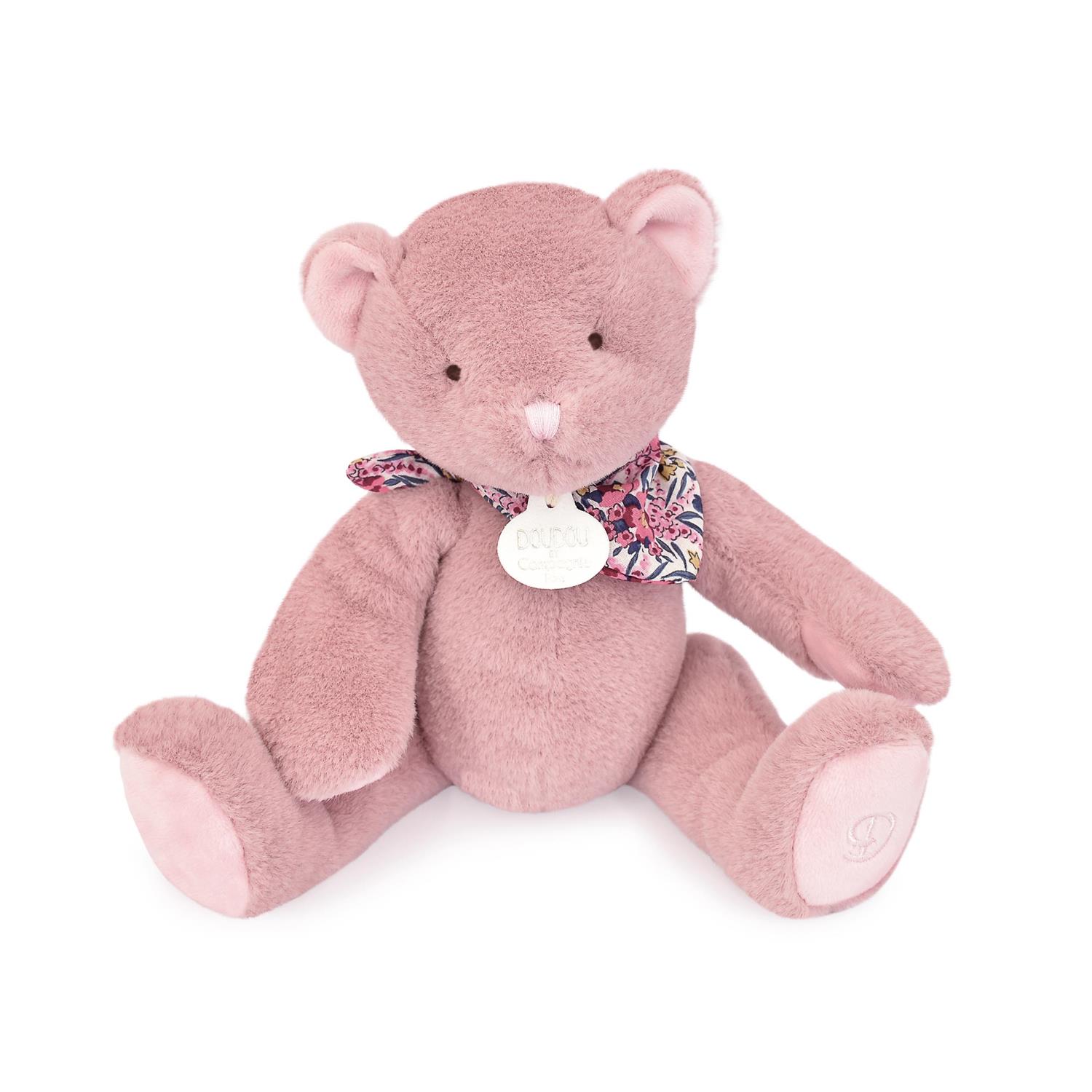 Doudou & Compagnie - Peluche Ourson ROSE Doudou & Compagnie