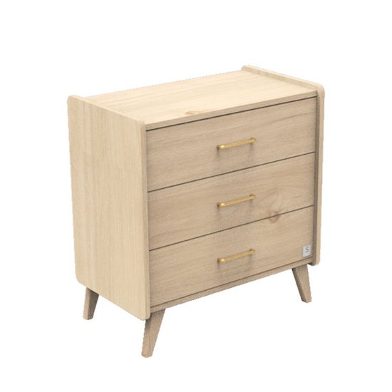 Sauthon Commode 3 tiroirs Arty Chêne Suave 