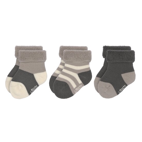 Lässig 3 chaussettes Terry GOTS Anthracite/Taupe 12-14