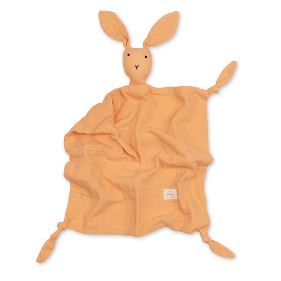 Bemini Doudou Bunny en mousseline de coton Abricot Biscuit 40 cm