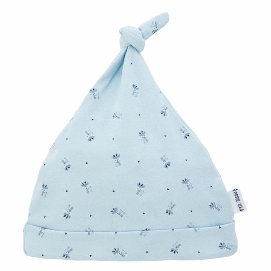 P’tit bisou Bonnet Petit Cocon Daim Bleu Prématuré