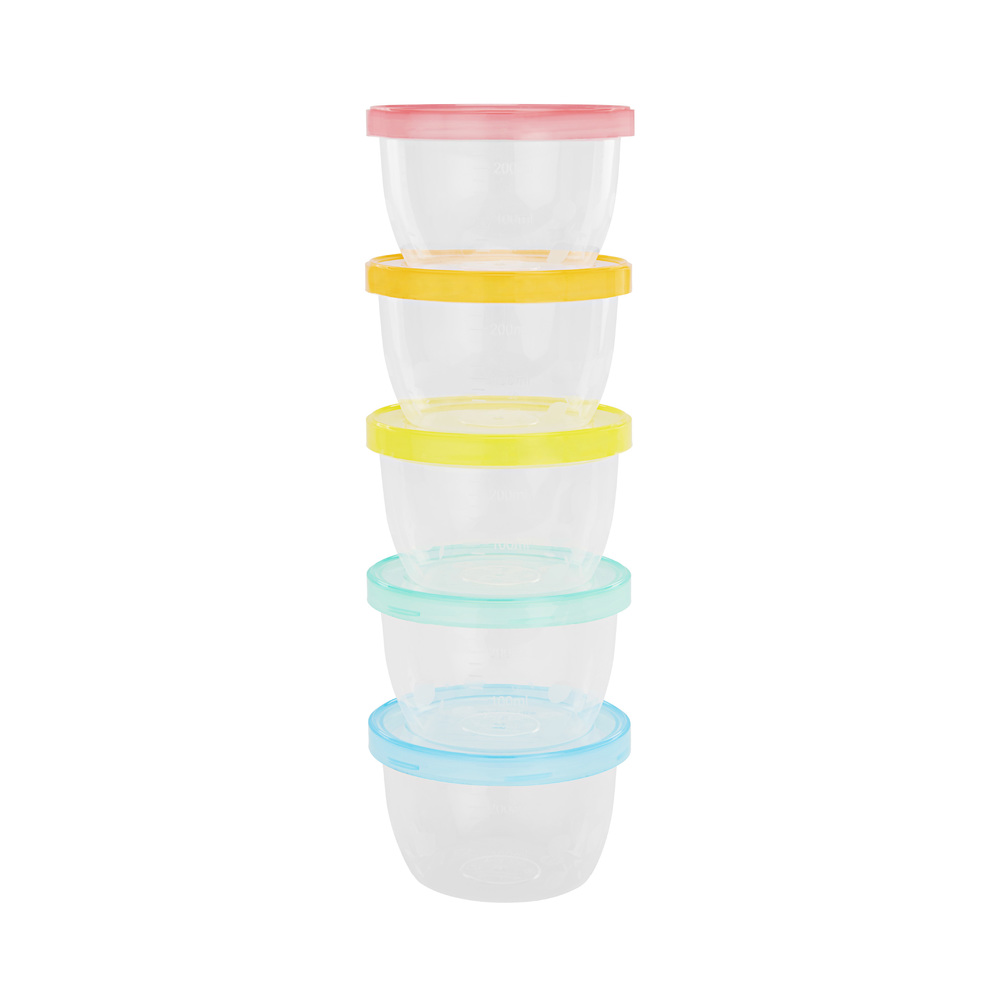 5 pots de conservation Babybowls MULTICOLORE Badabulle