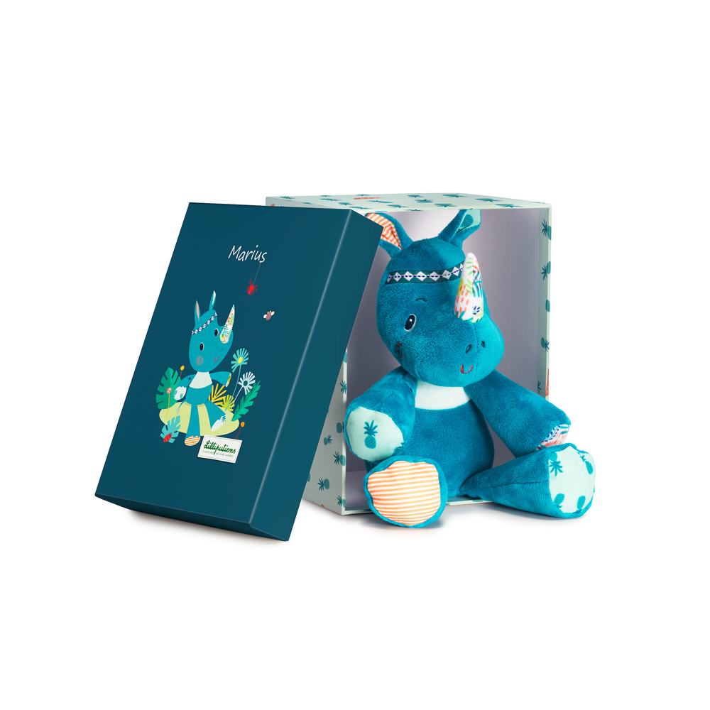 Peluche câline Marius BLEU Lilliputiens