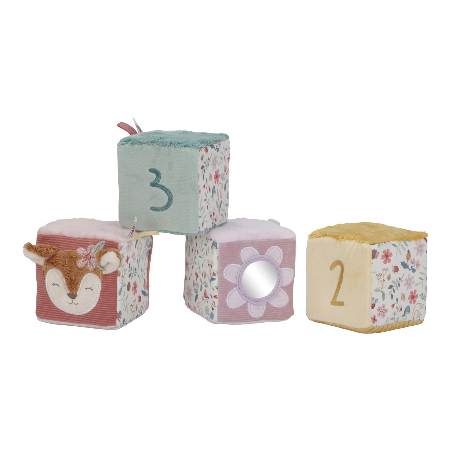 Lot de 4 cubes doux MULTICOLORE Little Dutch