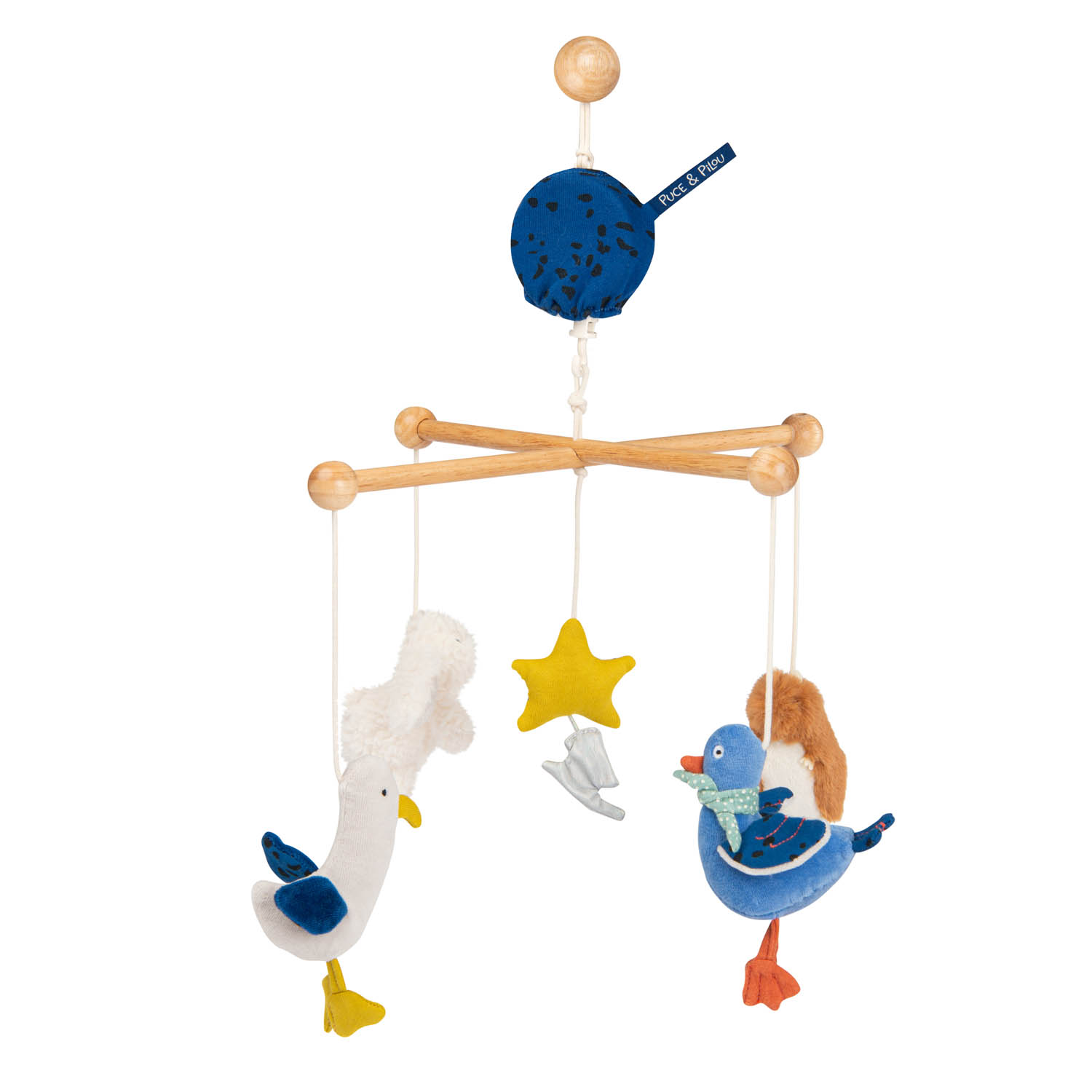 Mobile musical croisillon Puce & Pilou MULTICOLORE Moulin Roty