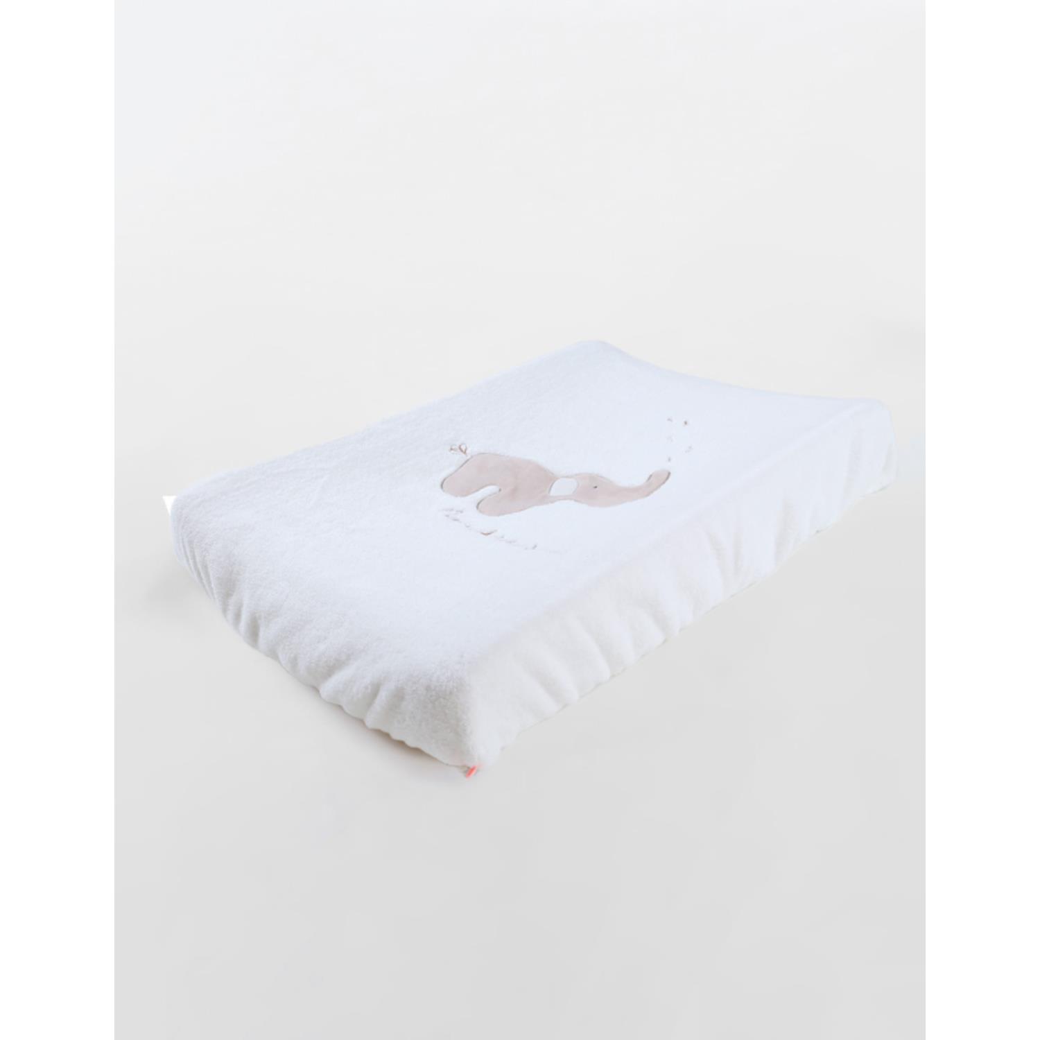 Noukie's - Coussin à langer et housse éponge bali Bali & Moka BLANC Noukie's