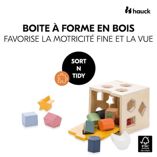Hauck Cube D'activité Bébé Sort N Tidy Multicolore  Hauck Cube D'activité Bébé Sort N Tidy Multicolore