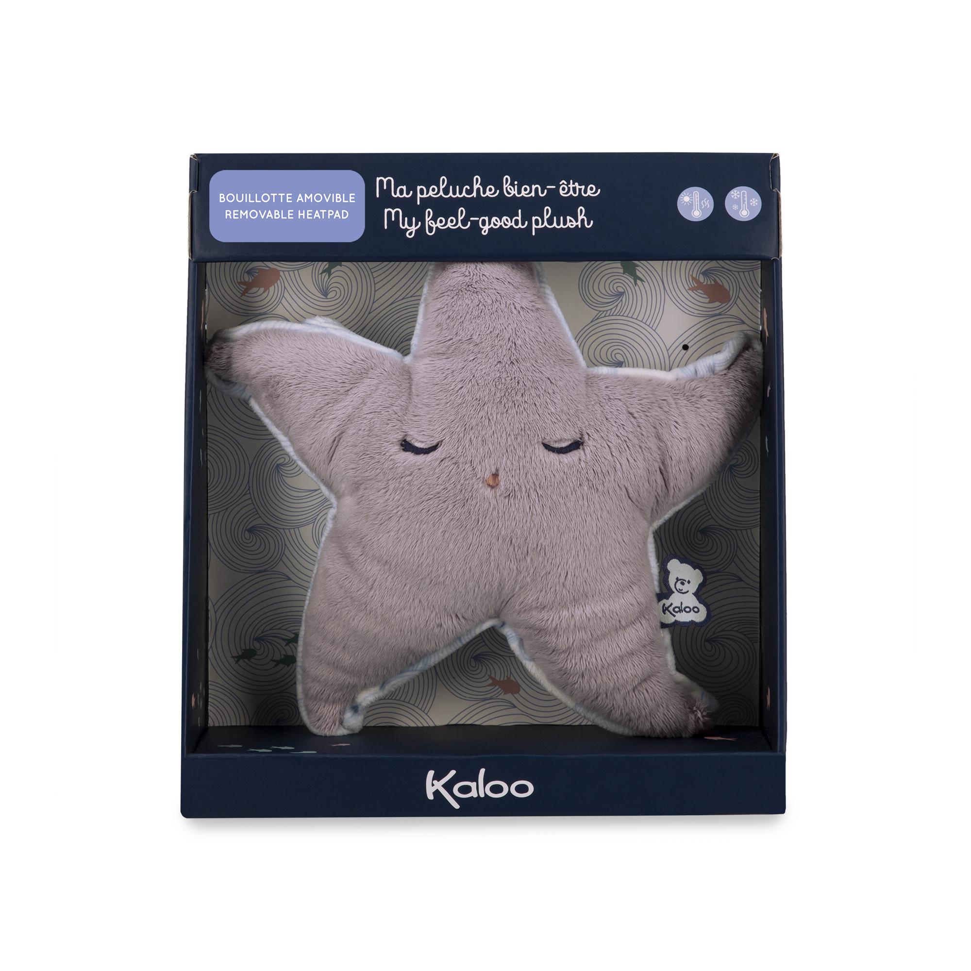 Kaloo - Peluche bouillotte Petit calme VIOLET Kaloo