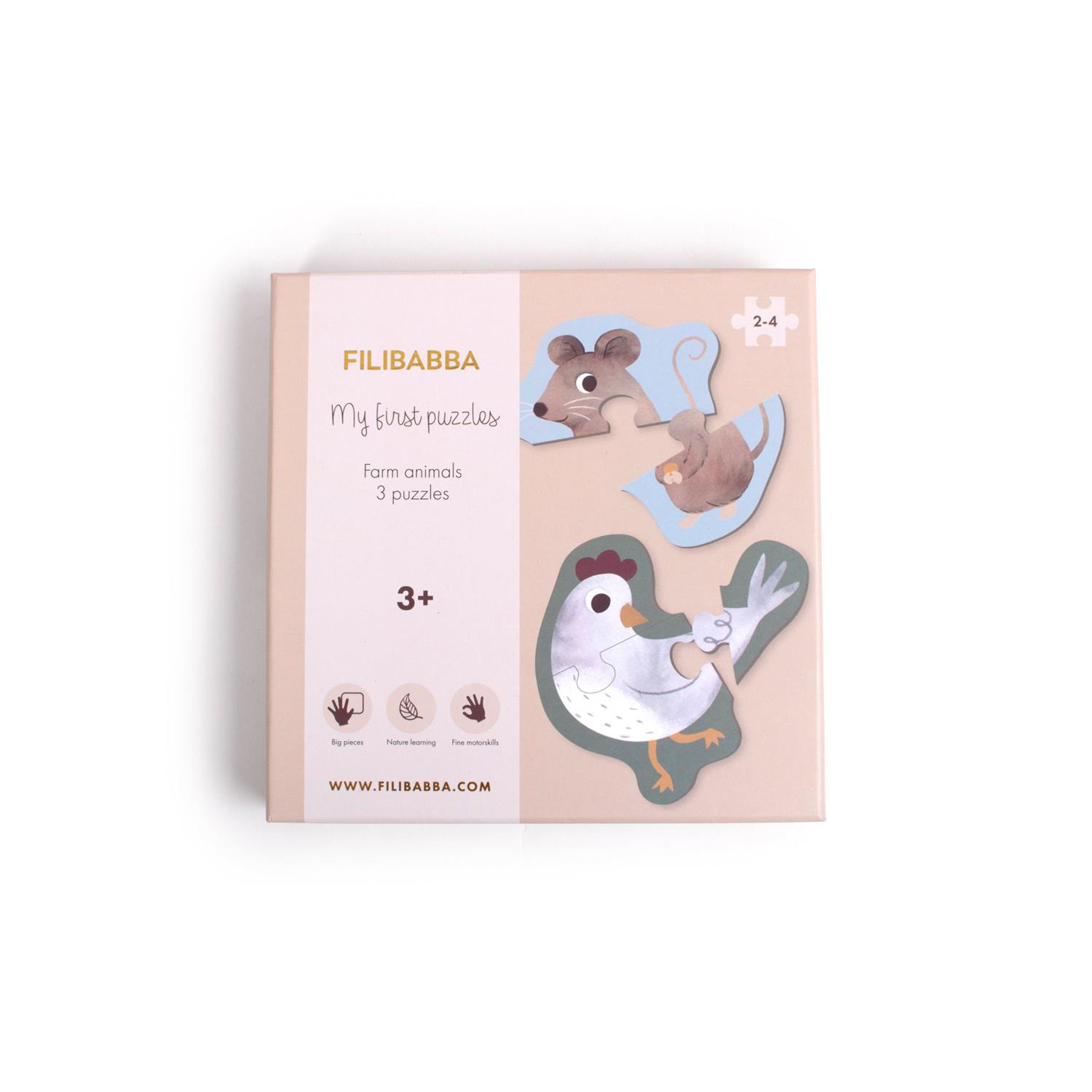 BB & Co - Set de 3 mes 1ers puzzles Animaux de la ferme MULTICOLORE BB&Co