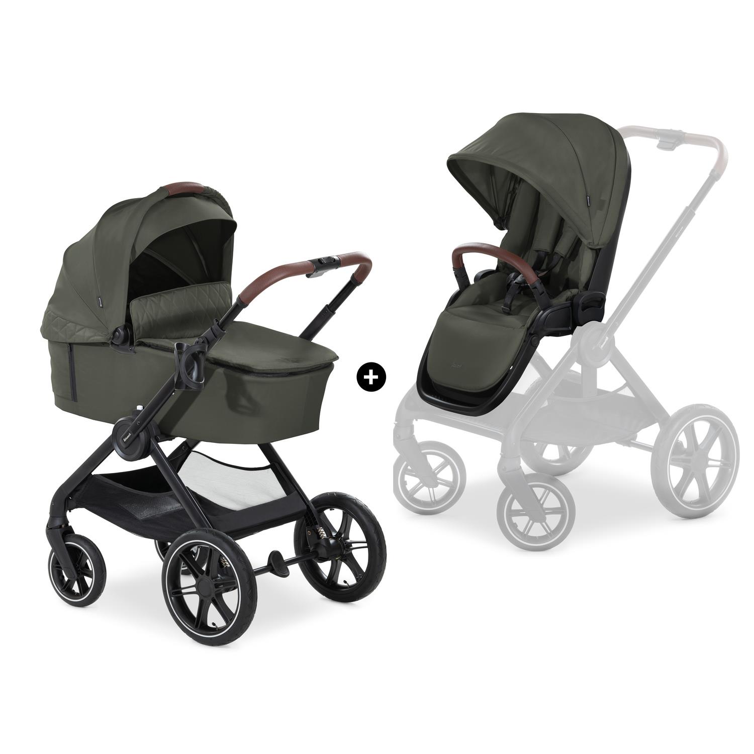 Poussette 2 En 1 Walk N Care Air Set VERT Hauck