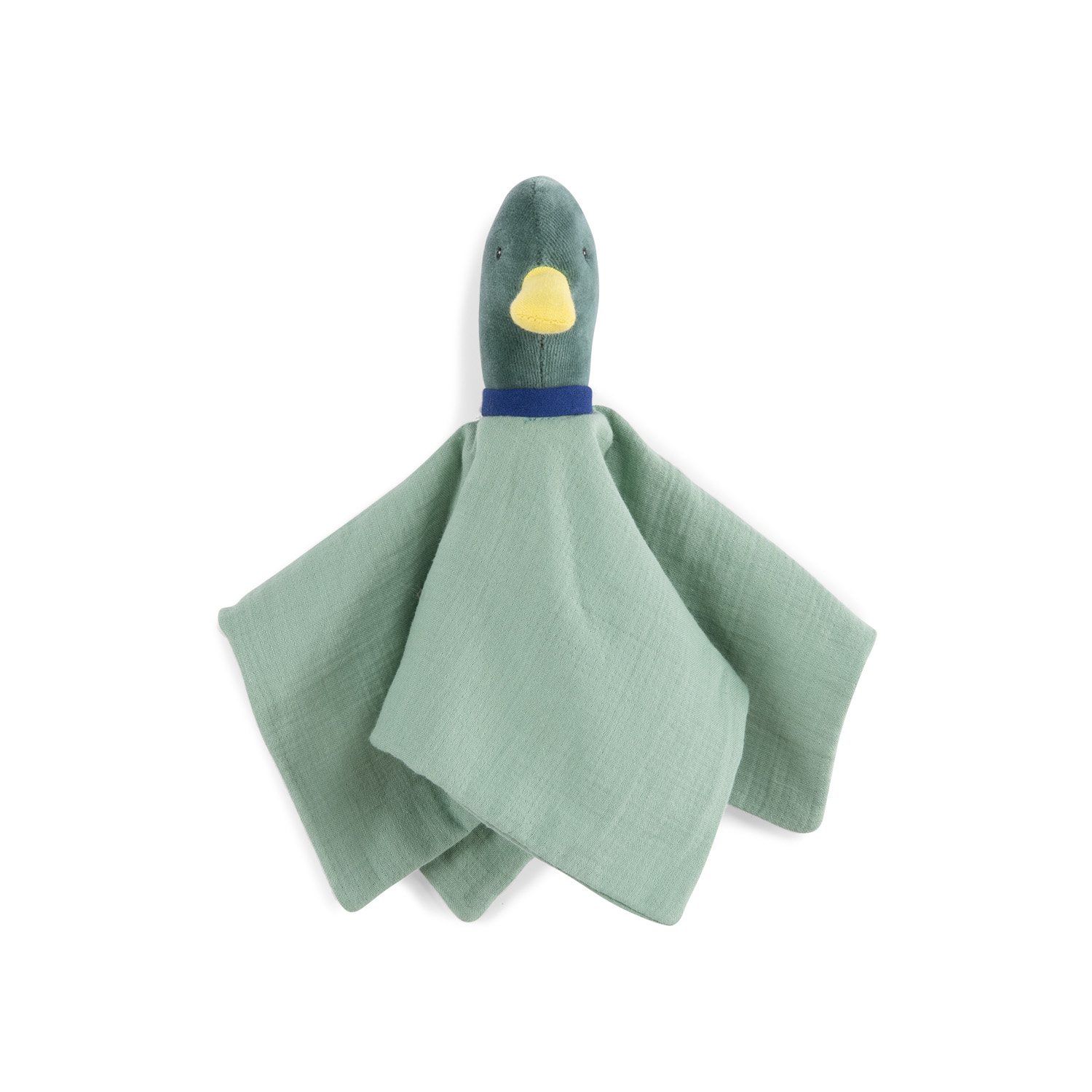 Doudou lange canard VERT Moulin Roty