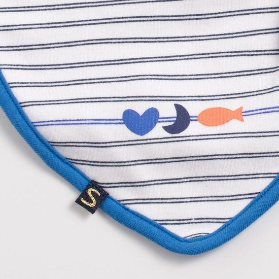 Sauthon Lot de 2 bavoirs Baby Sailor Bleu  Sauthon Lot de 2 bavoirs Baby Sailor Bleu