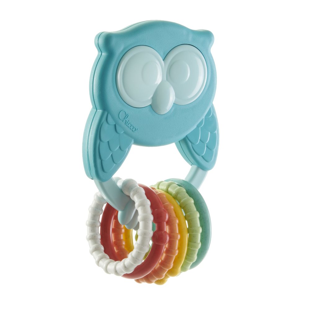 Chicco - Hochet avec anneaux Hibou MULTICOLORE Chicco