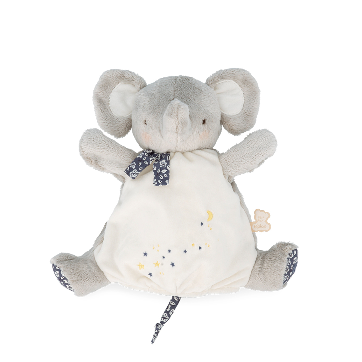 Doudou marionnette éléphant GRIS Kaloo