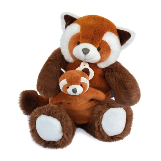 Doudou & Compagnie UNICEF Panda roux avec bébé Orange 25 cm
