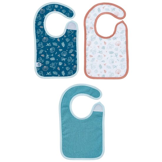 Little Band Lot de 3 Bavoirs  Seaside 17x29 cm