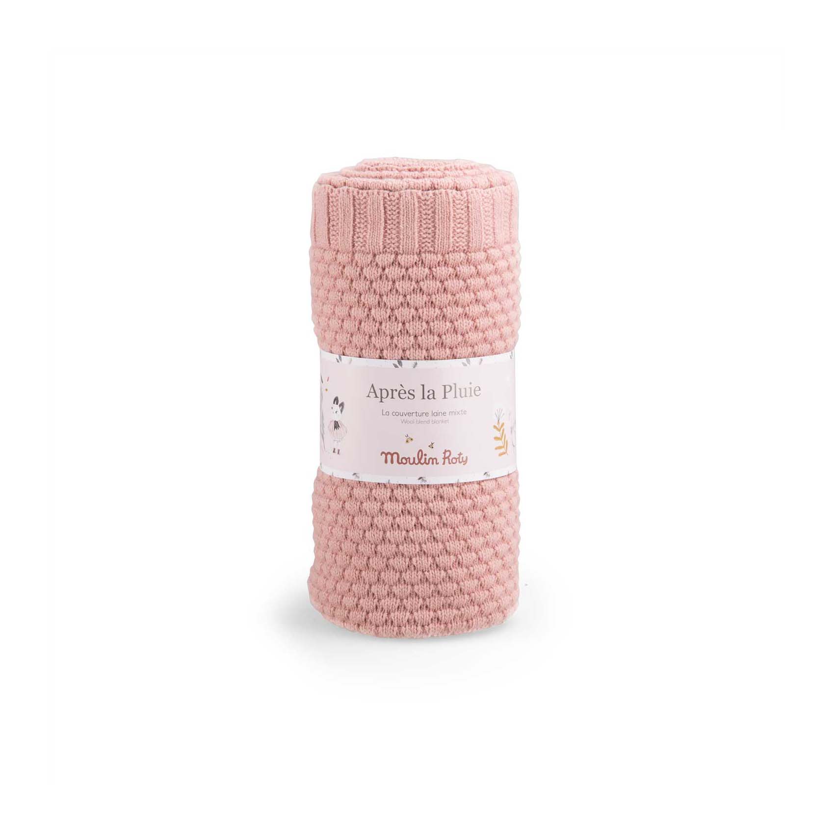 Couverture laine ROSE Moulin Roty