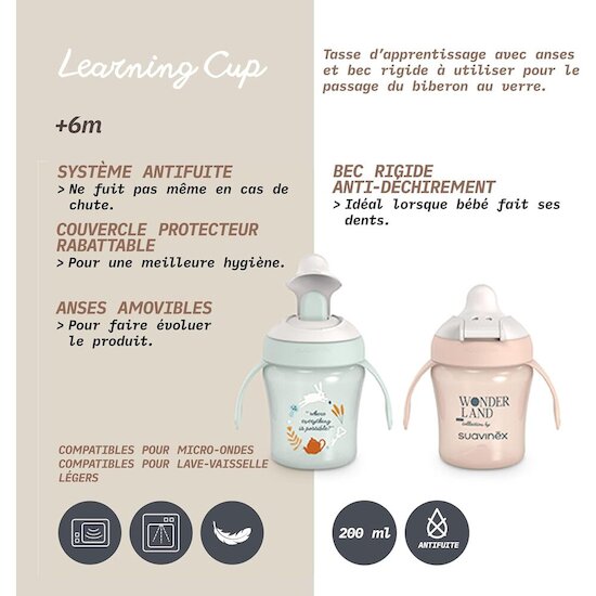 Suavinex Tasse Apprentissage Wond Col Ass 200 ml