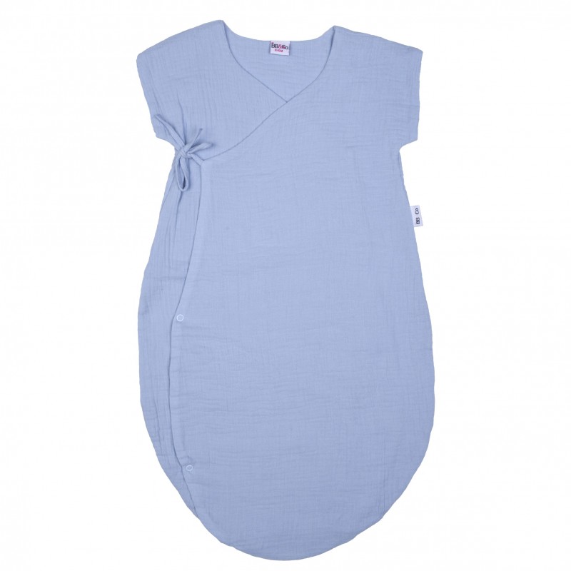 BB & Co - Gigoteuse légère forme kimono double gaze BLEU BB&Co