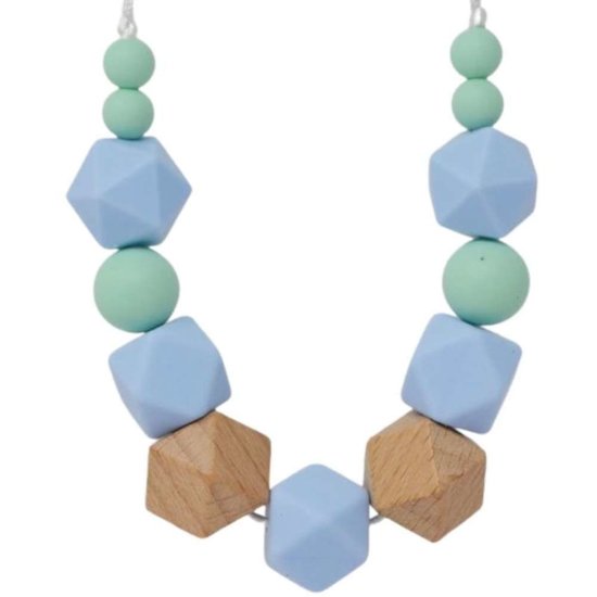 Irréversible Bijoux Collier bijou de dentition et de portage Bleu Et Vert 