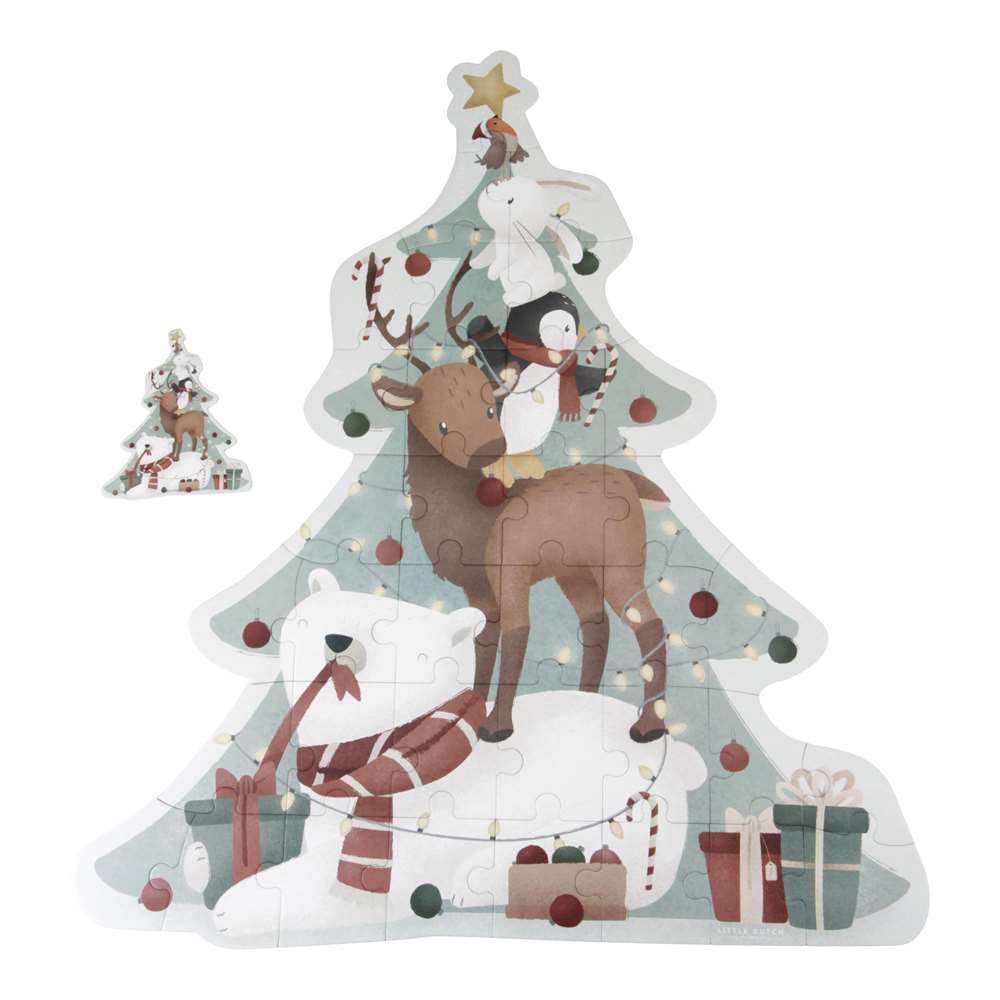 Puzzle de Noël en bois FSC MULTICOLORE Little Dutch