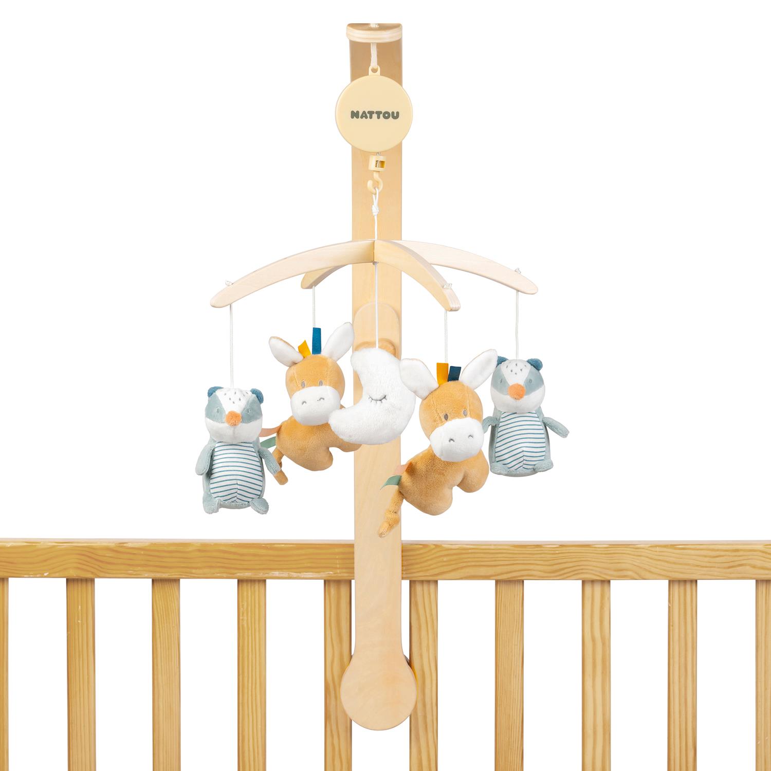 Nattou - Mobile en bois Felix et Leo MULTICOLORE Nattou