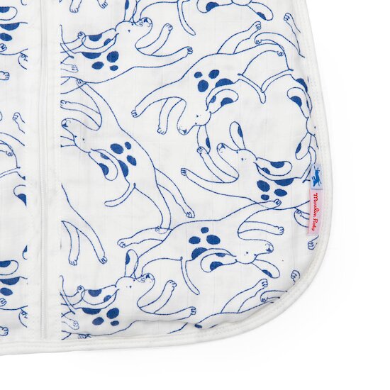 Moulin Roty Gigoteuse été chiens Puce & Pilou Blanc, bleu  Moulin Roty Gigoteuse été chiens Puce & Pilou Blanc, bleu