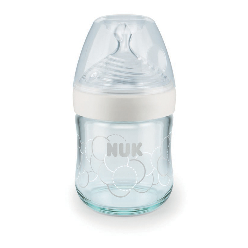 150 ml NUK Nuk Nature Sense Biberon pour bébé avec tétine en silicone 1 pièce affichage de la température blanc blanc taille S sans BPA 