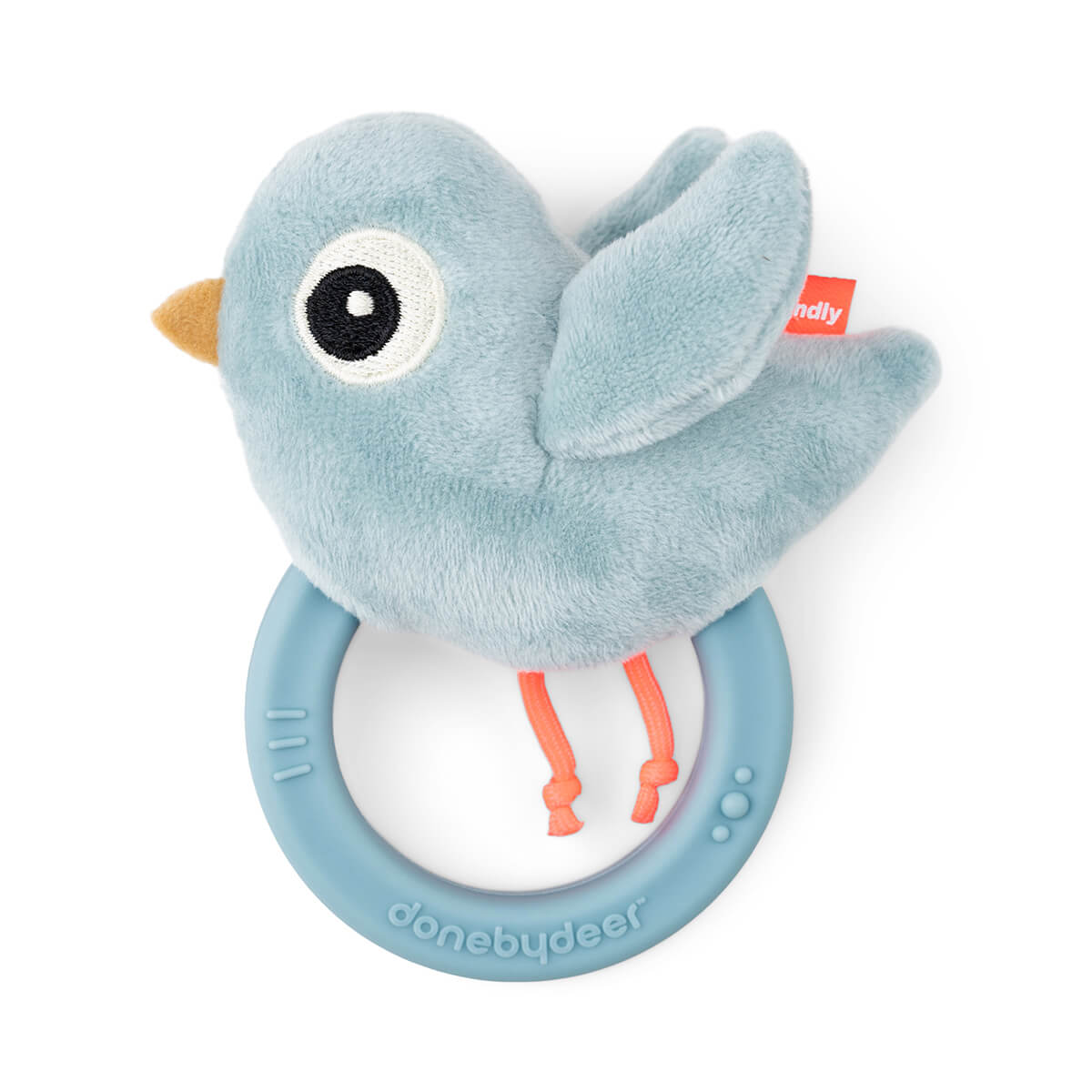 DONE BY DEER - Hochet avec anneau de dentition Birdee BLEU Done by Deer