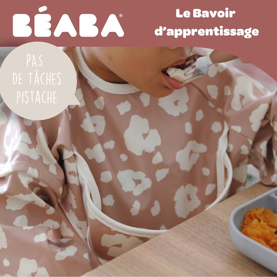 Béaba Bavoir à Manches évolutif et 2 en 1 Savannah Bloom  Béaba Bavoir à Manches évolutif et 2 en 1 Savannah Bloom