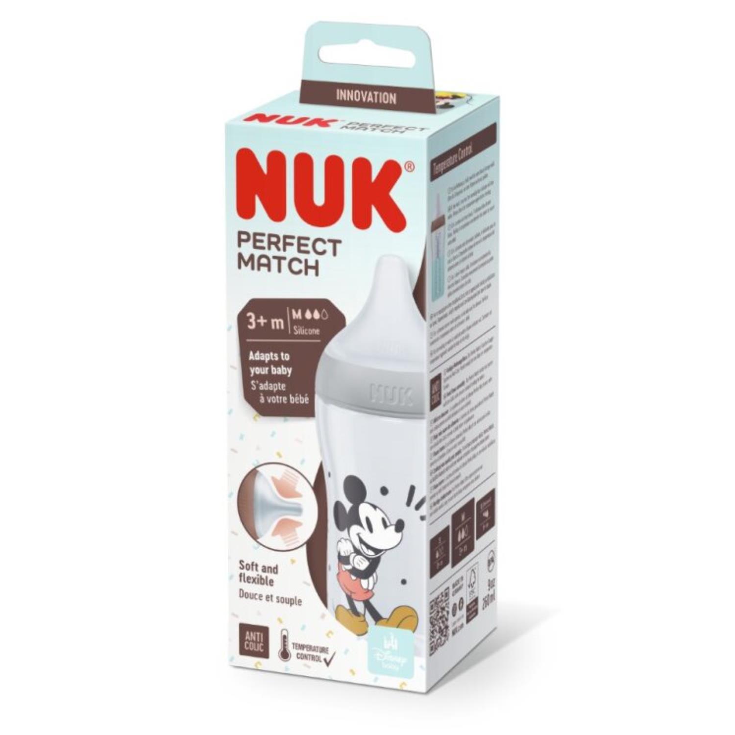 NUK - Biberon Perfect Match PP 260ml Mickey MULTICOLORE Nuk