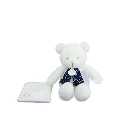 Doudou & Compagnie Peluche ours pantin clair de lune Blanc 30 cm Doudou & Compagnie Peluche ours pantin clair de lune Blanc 30 cm