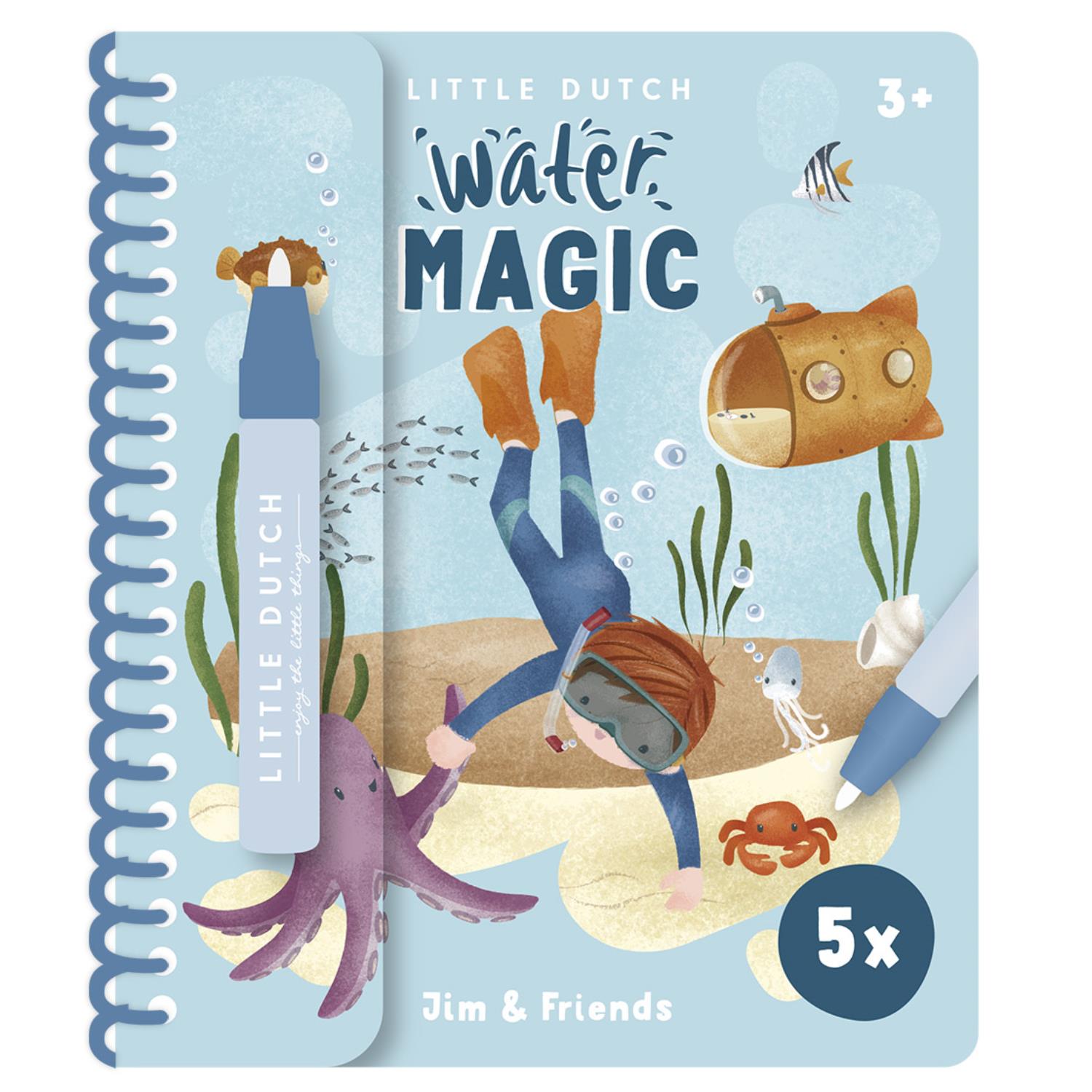 LITTLE DUTCH - Livre d'aquarelles - Jim & Friends MULTICOLORE Little Dutch