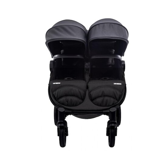 Baby Monsters Poussette double Easy Twin 4 avec habillage Pluie Noir 