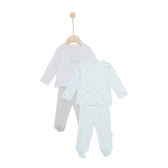 P’tit bisou - Lot de 2 pyjamas Mes Essentiels MULTICOLORE P’tit bisou