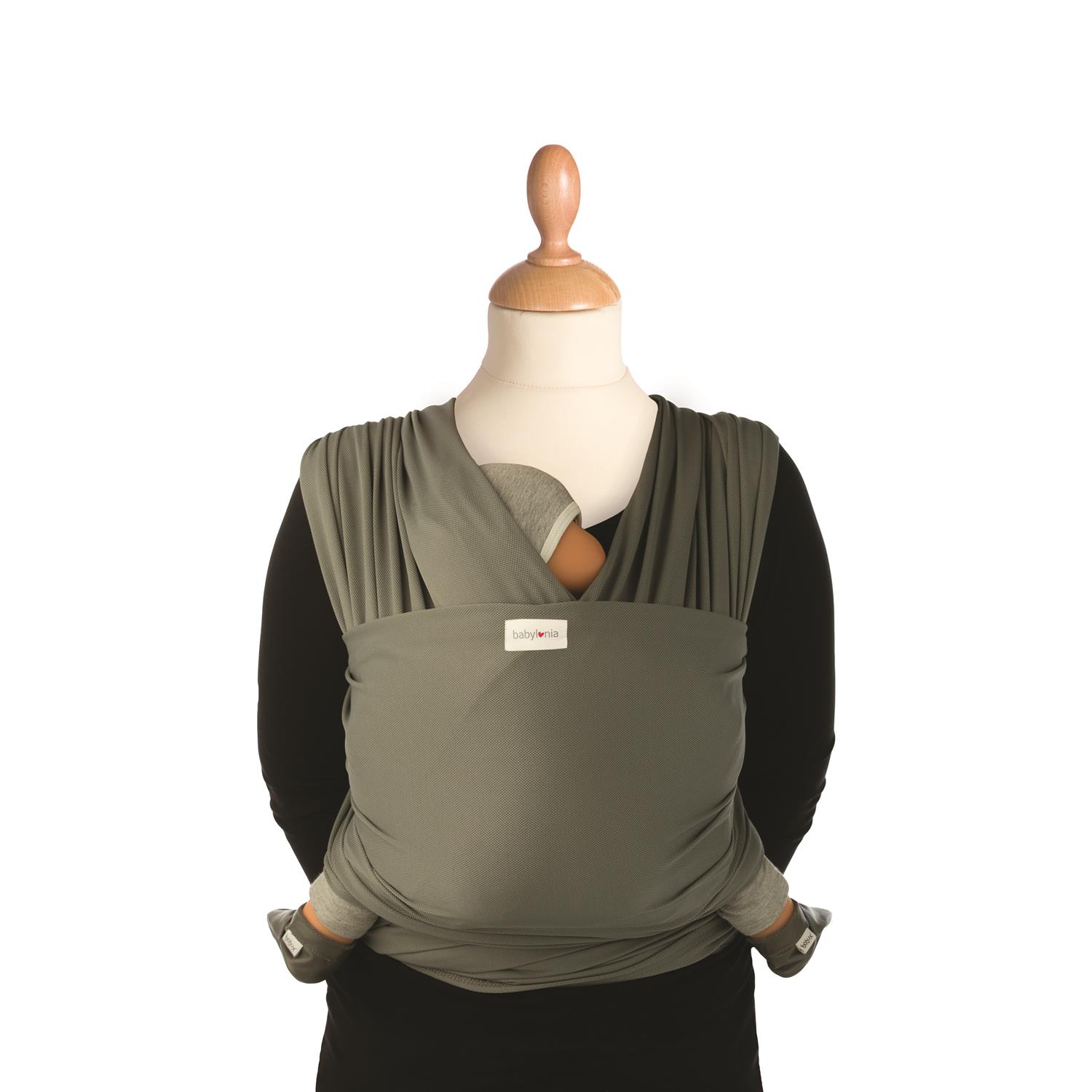 Écharpe de portage respirante Tricot-Slen Cool GRIS Babylonia Baby Carriers