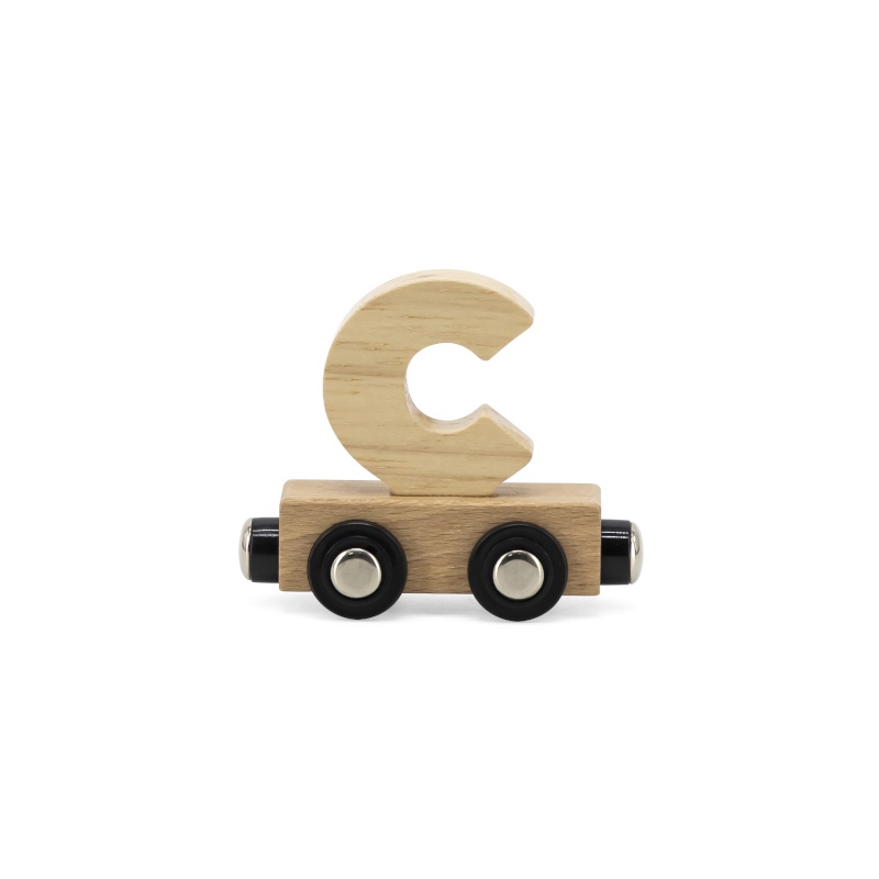Lettre Train Naturel Lettre C MULTICOLORE Tryco