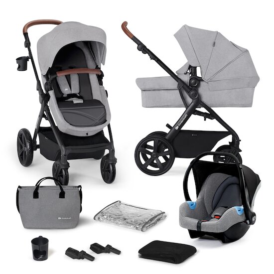 Kinderkraft Poussette 3 en 1 Atour Light Grey 