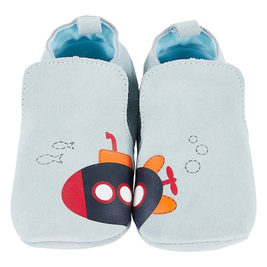 P’tit bisou Chausson cuir Sous-marin  17-18