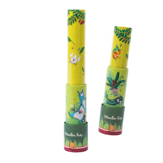 Moulin Roty Kaléidoscope longue-vue Dans la jungle multicolore  Moulin Roty Kaléidoscope longue-vue Dans la jungle multicolore