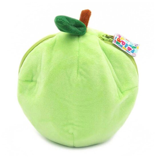 Les Déglingos Peluche chien et pomme veggies Flipetz Beige 