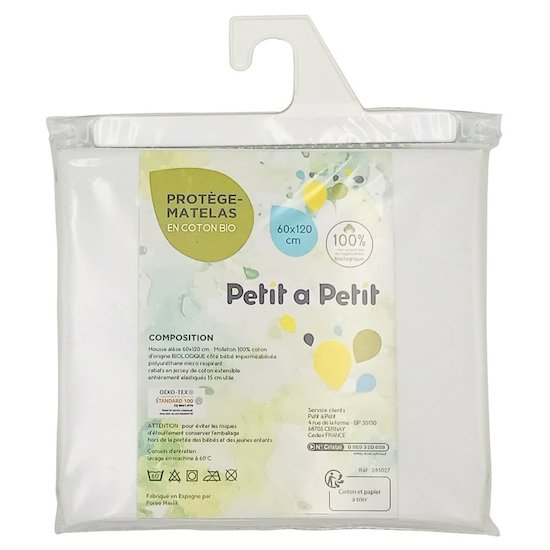 Petit à petit Protège matelas en coton bio  