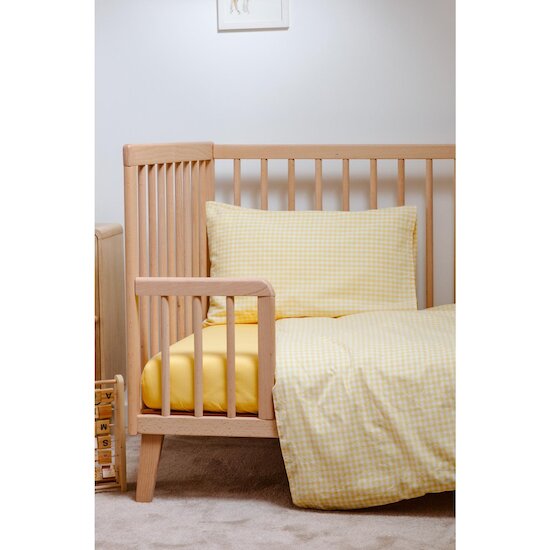 Kadolis Taie d'oreiller Percale de Coton Bio Vichy Vichy Tournesol 