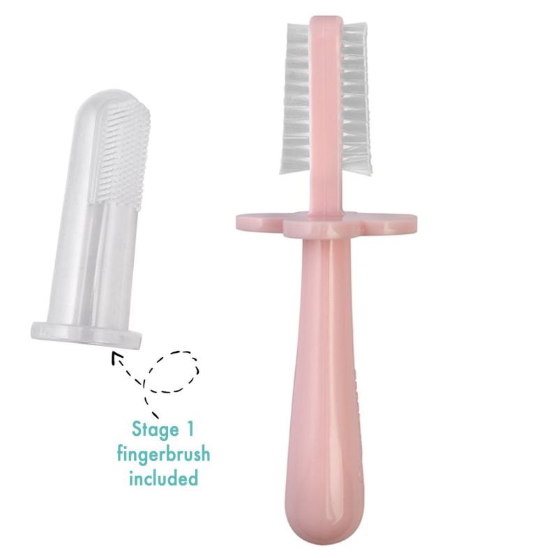 Grabease - Brosse à dents ergonomique double face ROSE Grabease
