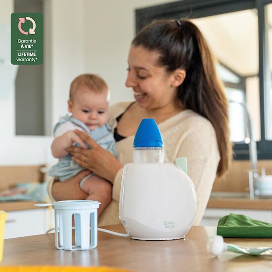 Badabulle Chauffe-biberon easy+ maison Blanc/Vert/Bleu 