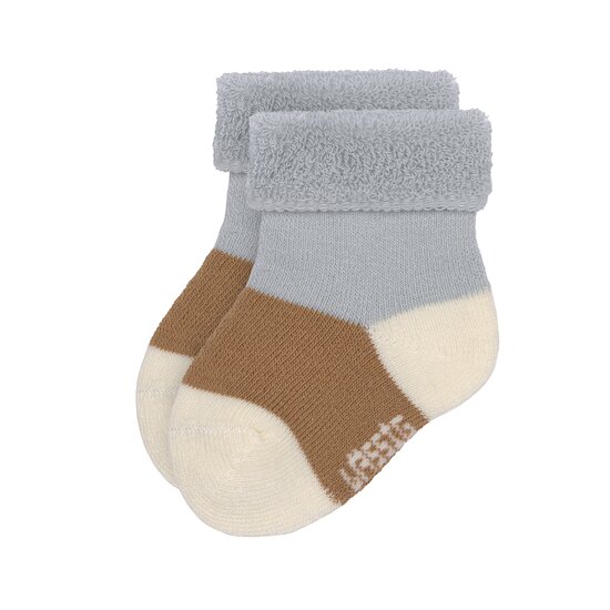 Lässig 3 chaussettes Terry GOTS Bleu clair/Caramel  Lässig 3 chaussettes Terry GOTS Bleu clair/Caramel