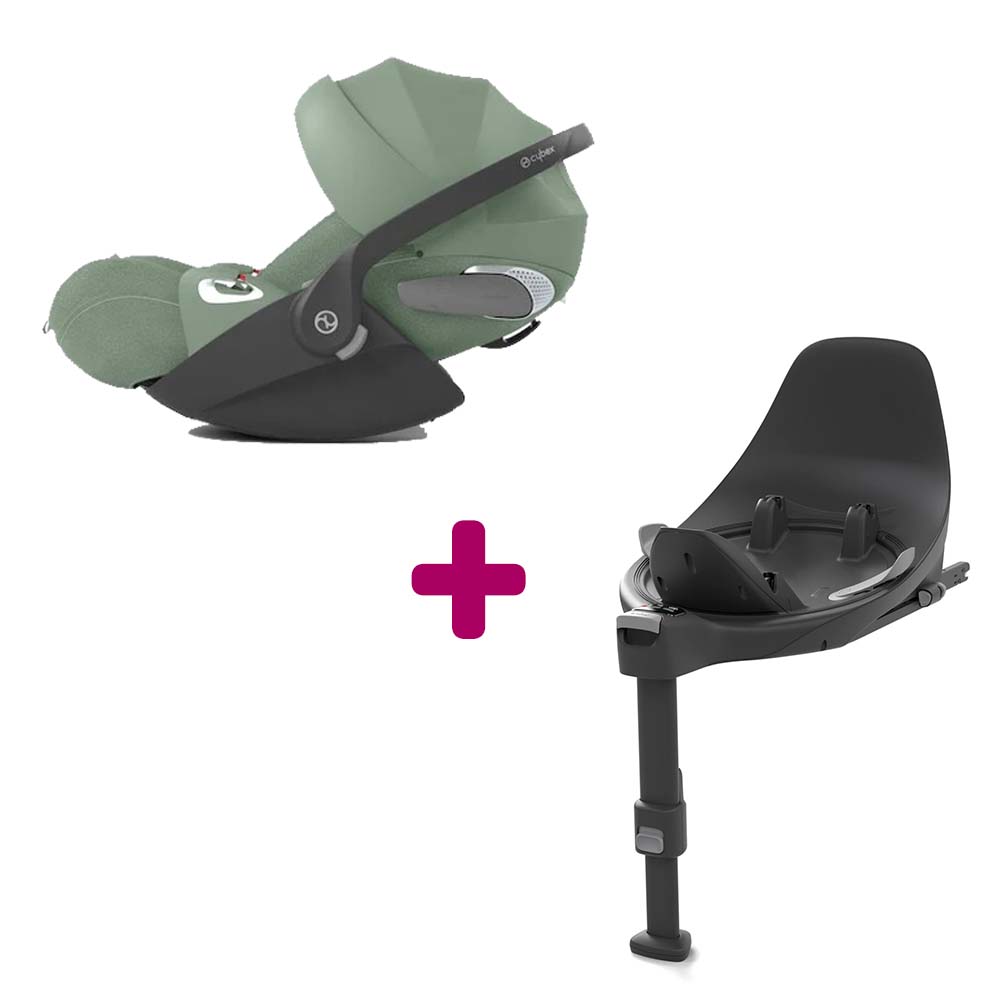 Cybex - Coque Cloud T i-Size Tissu Plus Leaf Green + base T i-size  Cybex